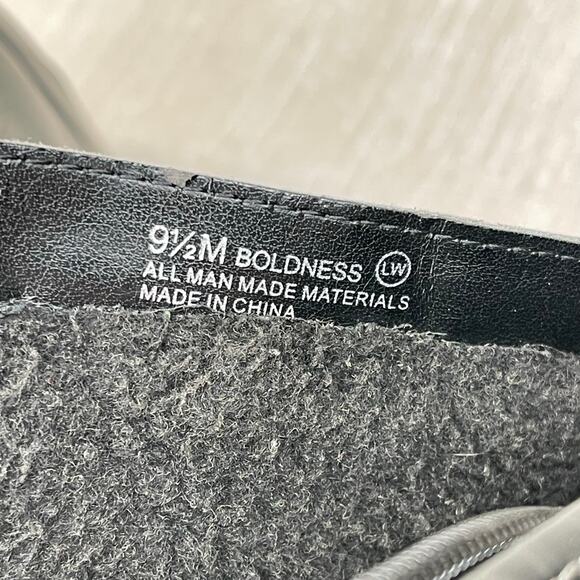 Aerosoles Faux Fur Cuff Black Chunky Ankle Boots Womens 9.5M Winter Warm Comfort - Picture 8 of 9